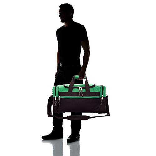 17" Blank Duffle Bag Duffel Bag Travel Size Sports Durable Gym Bag (Green)