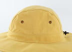 Summer UPF 50+ Men's Bucket Sun Hat Wide Brim Fishing Hat Safari Hat (Large-X-Large / Yellow)