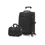 Maxlite 5 Softside 2pc Set Expandable Carry On Luggage with 4 Spinner Wheels (2-Piece Set (21/Tote) / Black)