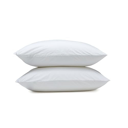 Down Alternative Bed Pillows and Pillow Protector Case Set (Standard (2 Pillows + 2 Protectors) / Medium)