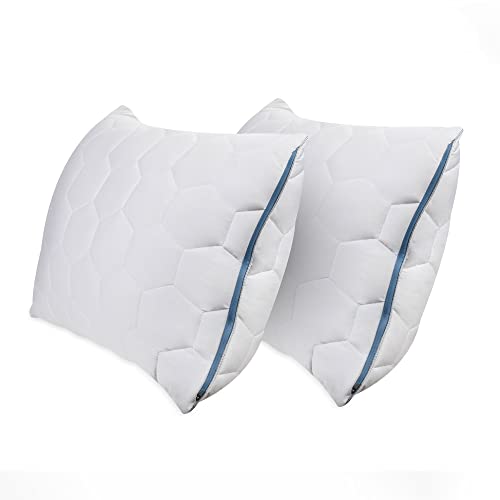 Down Alternative Back and Stomach Sleeper Cooling Pillow (Standard/Queen (Pack of 1) / Bright White)
