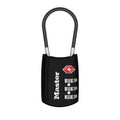 4688D Accepted Set Your Own Combination TSA Approved Luggage Lock (Black / 1 Pack)