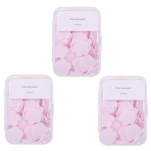 300pcs Portable Hand Washing Soap Sheets (Pink)