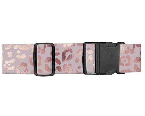 Luggage Straps for Suitcases (Glitter Pink Leopard)