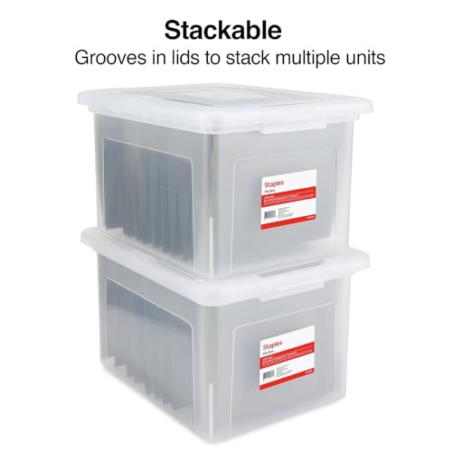 Plastic File Box with Snap Lid (Clear)