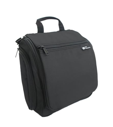 D&D Wanderlust Hanging Travel Toiletry Bag for Women & Men (2 Pack Black)