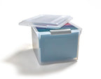 Store & Slide Plastic File Box (Clear)