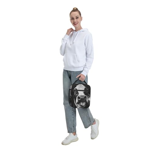 Cow Insulated Lunch Box for Women Men Cow Lunch Bag for Travel (Cow01)