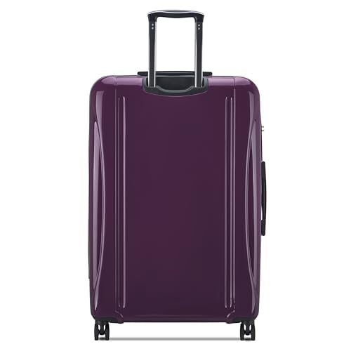 Helium Aero Hardside Expandable Luggage with Spinner Wheels (Plum / Checked-Large 28 Inch)