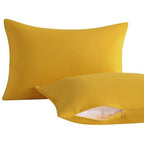 Toddler Pillows with Pillowcases Set (Ginger Yellow (Microfiber) / 13x18 Inch (Pack of 2))