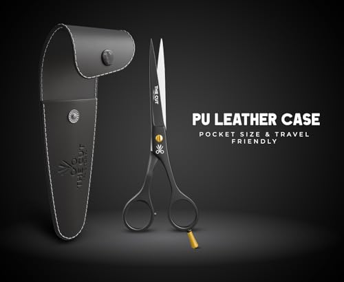The Cut Factory® Hair Scissors & Hair Cutting Scissors (Black, High Carbon Steel)