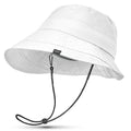 Lightweight Bucket Hat for Women Quick (One Size-Large / White)