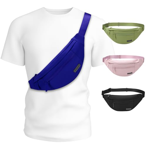 Fanny Pack with 4 (Top Zip Blue / Large)