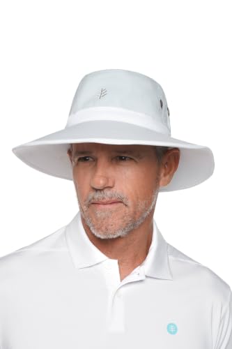 Wide Brim Golf Hat (XX-Large / Silver/White)