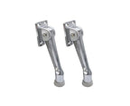 Heavy Duty Kickdown Door Stopper (2 Pack / Satin Chrome(5"))