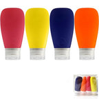 Travel Bottles for Toiletries (Red-Yellow-Navy Blue-Orange)