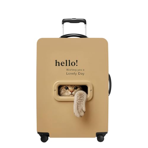 Luggage Cover Washable Suitcase Protector Anti (Hello Hook / M(fits 24-26Inch suitcase))