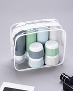 Travel Bottles for Toiletries 8 Pack (Bottle 3oz Jars 1oz / Morning Mist)