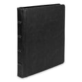 Vintage Leather 3 Ring Binder 0.5 Inch Round Ring (Full Size - No Zipper / 0.5 Inch / Black)
