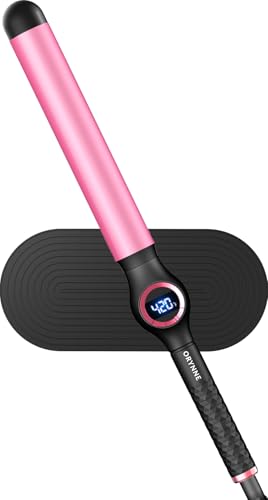 1.25 Inch Curling Wand for Long Hair (1 1/4" Pink&Black)