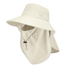 Sun Hat for Men Women with Neck Flap (6 3/4-6 7/8 / 1pack-style2-beige White (With Face Cover))