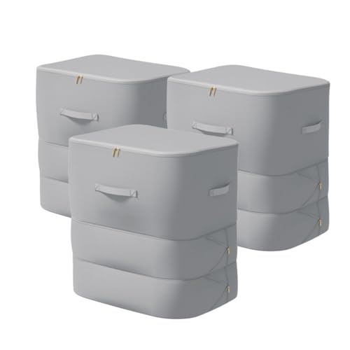 Comforter Storage Bag (Gray-3PCS)