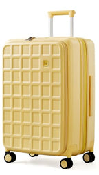 Expandable Top Opening 28 Inch Checked Luggage with Spinner Wheels (Cheese Yellow / 28-Inch Checked-Large)