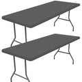 2 Pack Rectangle Spandex Fitted Table Cloth (Dark Grey / 72" x 30" (Rectangular))