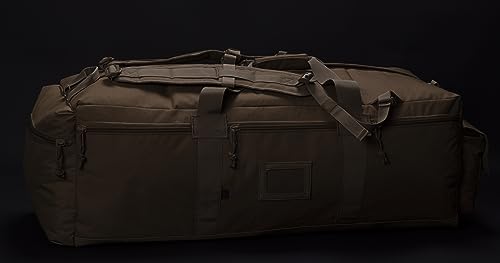 Large Military Duffle Bag Tactical Gear Load Out Bag Deployment Cargo Bag Travel Sports Equipment Duffel Luggage Bag with Backpack Straps 90L (COYOTE TAN)