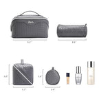 Travel Makeup Bag Cosmetic Bags for Women (L07Grey)