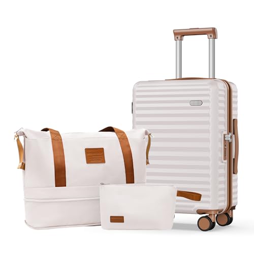 Carry On Luggage (White / DB/TB/20in)
