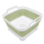 Collapsible Dish Basin with Drain Plug (Green)