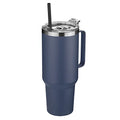 40 oz Stainless Steel Tumbler with Handle (Navy Blue / 40 Ounces)