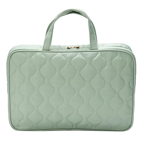 Travel Toiletry Bag with Handles (Sage Green / 1 Count (Pack of 1))