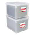 Store & Slide Plastic File Box (Clear)