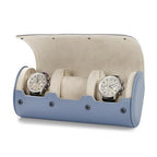 3 Slot Leather Watch Storage Box Light Blue (Sky Blue / 3-Slot)