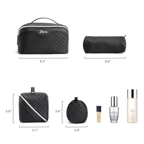 Travel Makeup Bag Cosmetic Bags for Women (M-71Black)