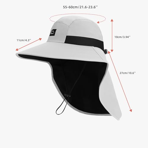 Outdoor Sun Hat for Men Women (1pack-light Grey)