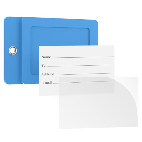 2 Pack Initial Luggage Tags for Suitcases Airplane Travel Essentials (Large C / Blue)