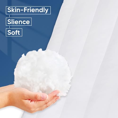 Ultra Flat Pillows for Sleeping Thin (White / 1Pc-King Size)