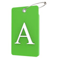 2 Pack Initial Luggage Tags for Suitcases Airplane Travel Essentials (Large A / Green)