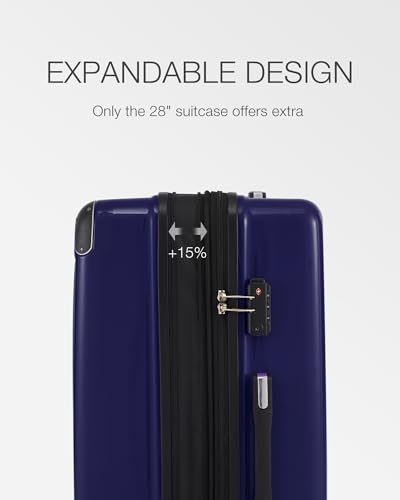 Luggage Set Lightweight and Durable Hardshell (navy new / 5-Piece Set)