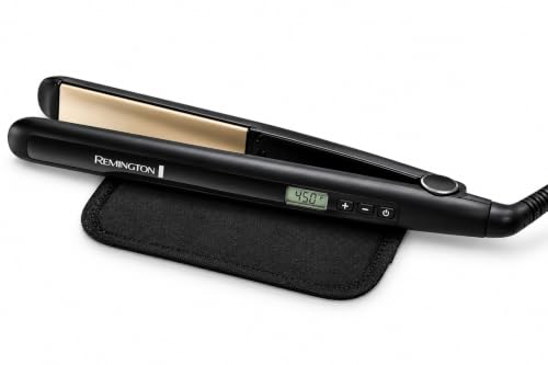 1" Anti Static Hair Straightener (Black/Gold / 1 inch)