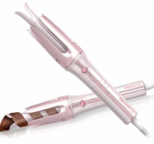 Pink Curling Iron Automatic Gift for Woman (0.75 Inch)