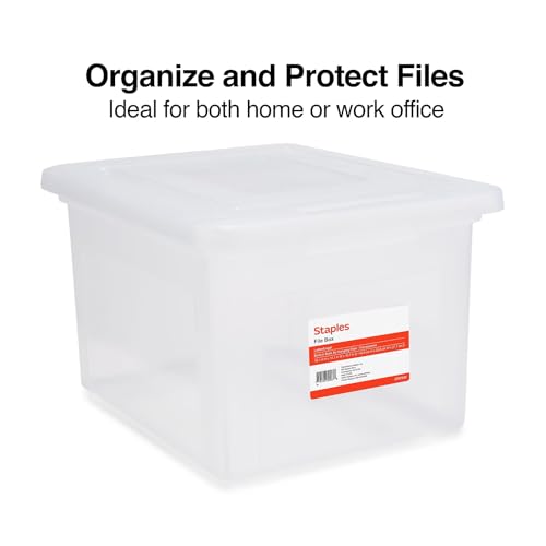 Plastic File Box with Snap Lid (Clear)