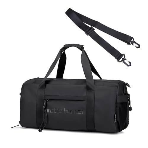 Small Gym Bag Duffel Bag for Men Women with Shoe Compartment Ideal for Sports (Duffel Bag)