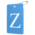 2 Pack Initial Luggage Tags for Suitcases Airplane Travel Essentials (Large Z / Blue)
