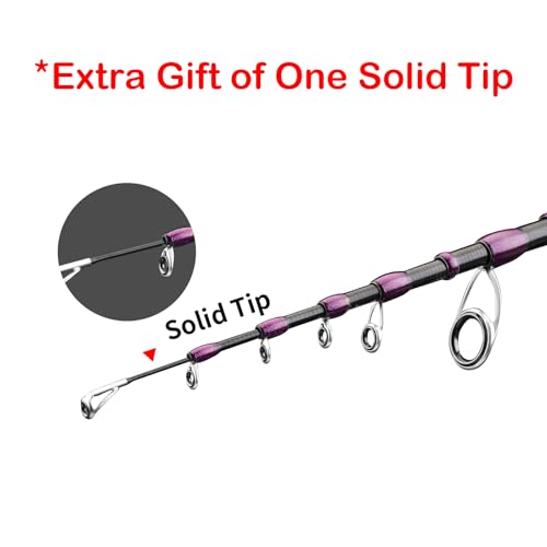 PURELURE Telescopic Fishing Rod Ultralight (Fuji Cast - 5'1'' - Ultralight - Moderate Fast)