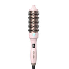 1 1 2" Ceramic Ionic Heated Round Brush for Blowout Look & Volume Curls (Pink / 1.5 Inch)