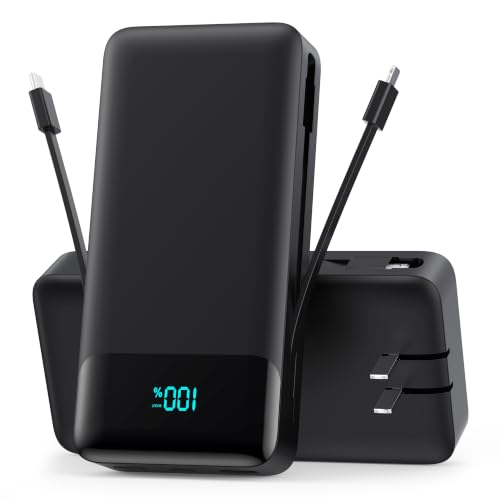 Portable Charger Power Bank for iPhone with Built (Black)